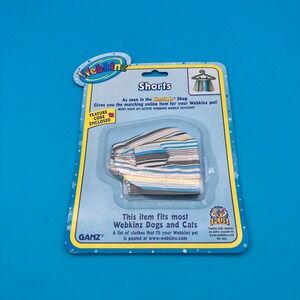 Webkinz KinzStyle Shorts  WE000075 New Sealed with Unused Code Y2K